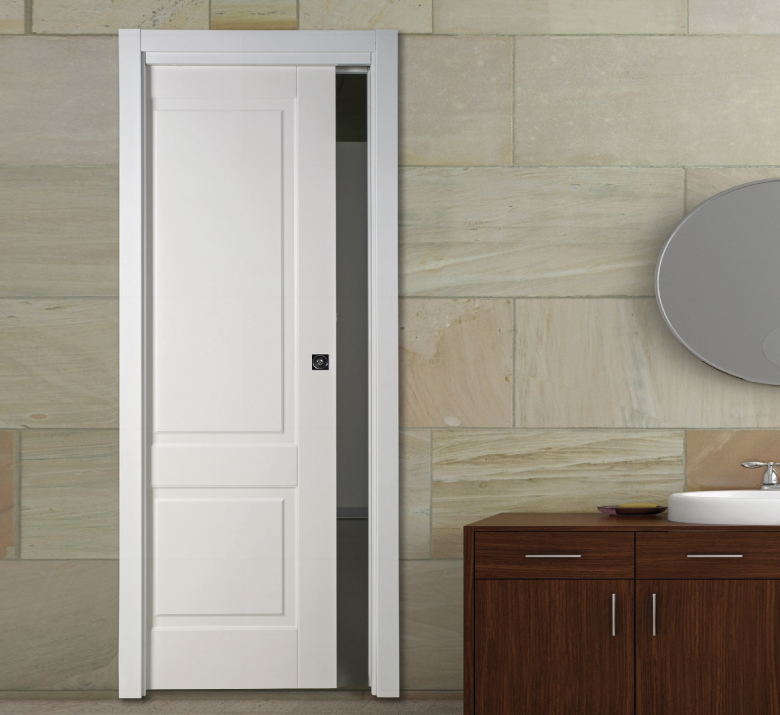 Laccato bianco - modello f704 (cava barocca) Scorrevole interno muro
